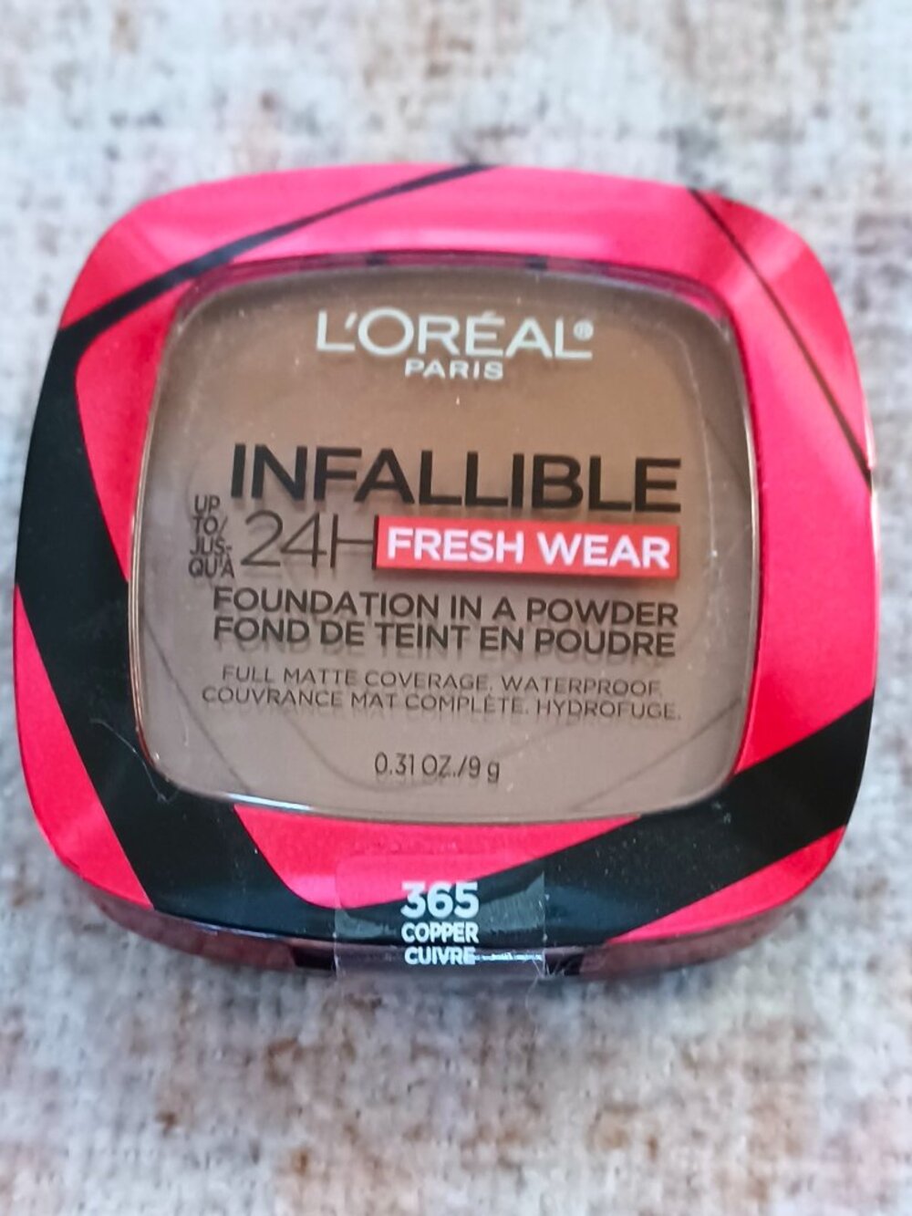 New L'Oreal Paris Infallible 24H Fresh Wear Foundation Powder Color 365 Copper